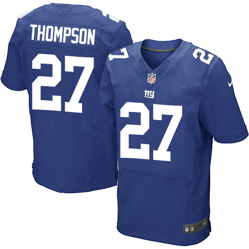 Men's Elite Darian Thompson Nike Jersey Royal Blue Home - #27 NFL New York Giants